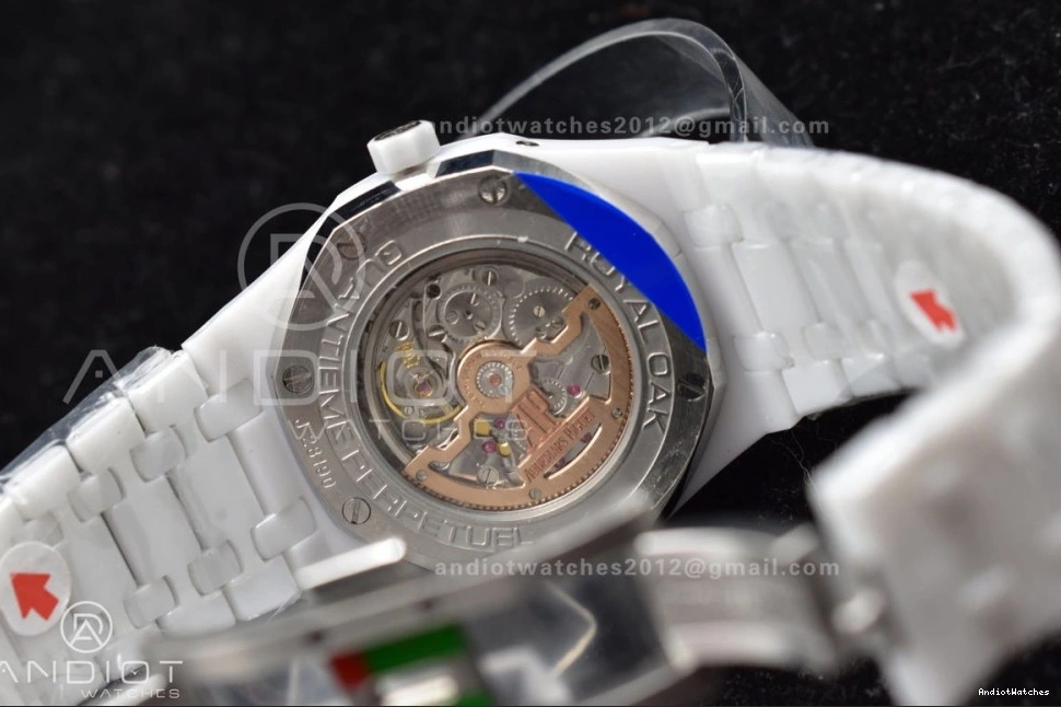 A Bracelet Oak 1052 26579cb Royal APSF Best on Ceramic White SmoothTexture Edition Ceramic Calendar Perpetual 0929